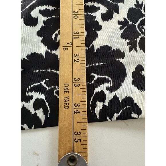 Ann Taylor Loft Floral Sleeveless Dress Size 4P Black White Brocade Design - Picture 9 of 11